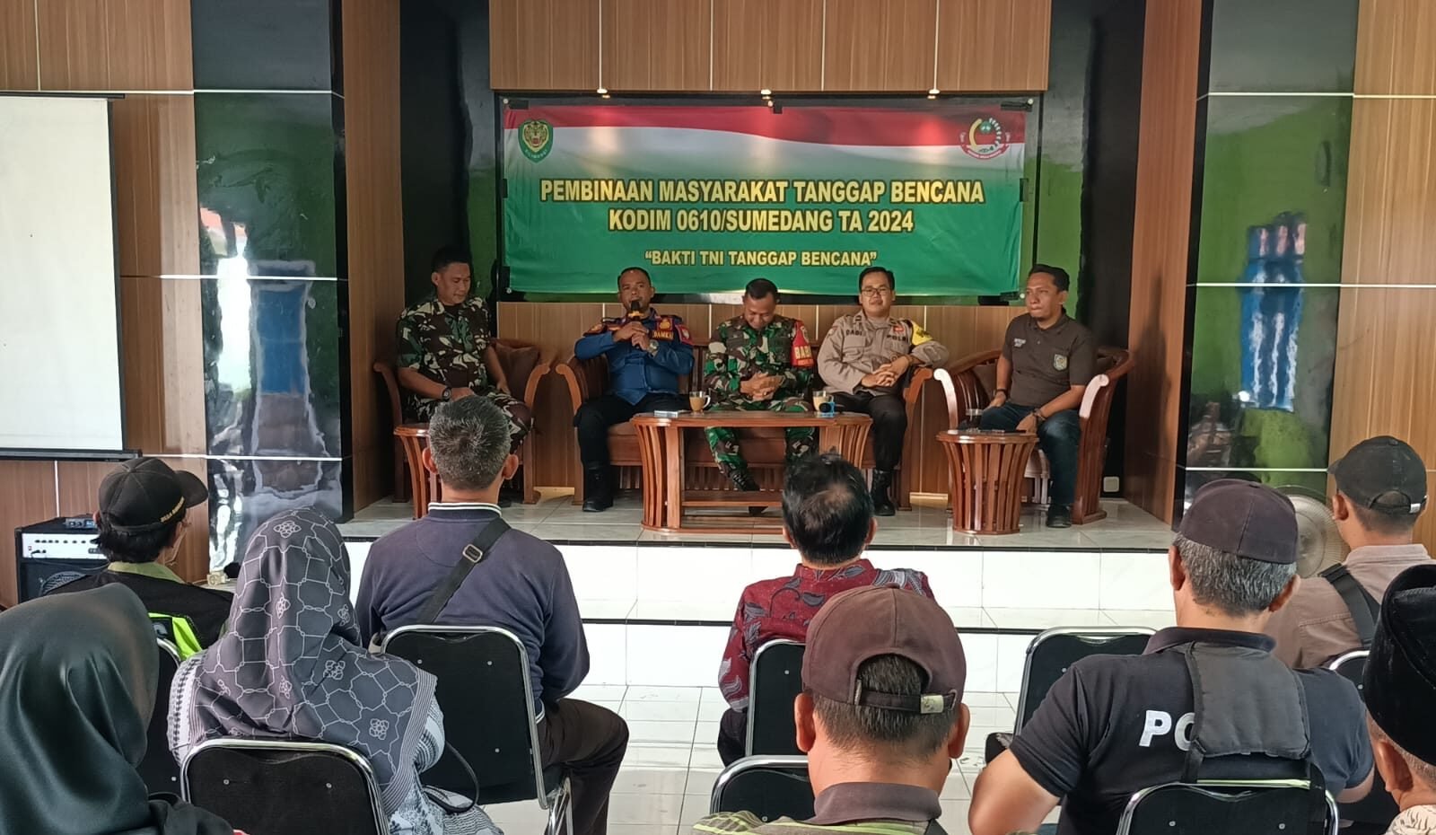 Kodim 0610 Sumedang  bekerjasama dengan Damkar, bina masyarakat antispasi Bencana Kebakaran